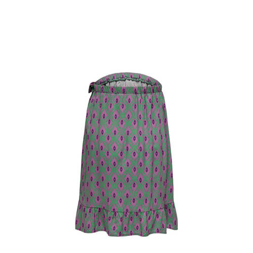 ONLY MATERNITY zwangerschapsrok OLMNOVA met all over print en ruches paars groen Dames Viscose S