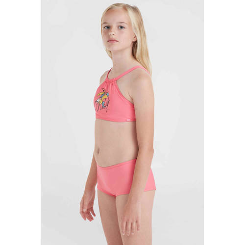 O'Neill crop bikini Cali roze Meisjes Gerecycled polyester Printopdruk 152