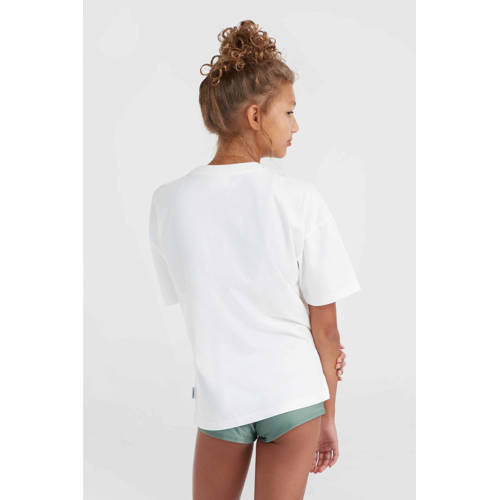 O'Neill T-shirt met printopdruk wit Meisjes Katoen Ronde hals Printopdruk 176