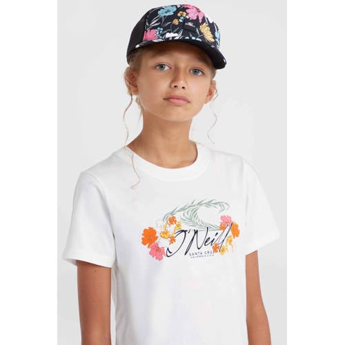 O'Neill T-shirt met printopdruk wit Meisjes Katoen Ronde hals Printopdruk 128