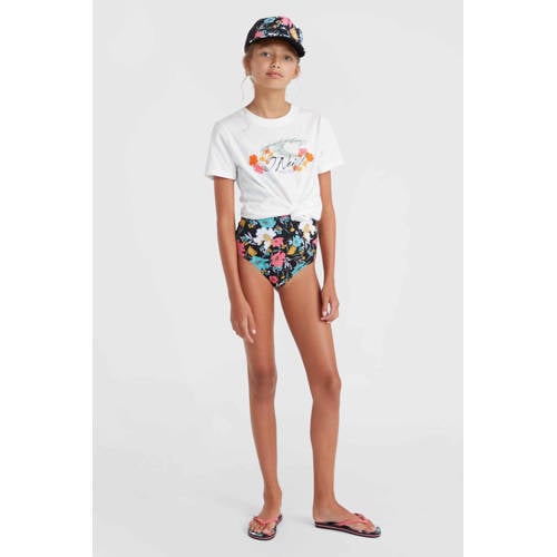 O'Neill T-shirt met printopdruk wit Meisjes Katoen Ronde hals Printopdruk 128