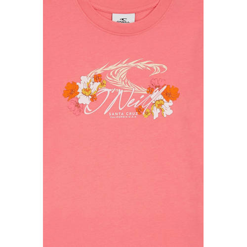 O'Neill T-shirt met printopdruk roze Meisjes Katoen Ronde hals Printopdruk 176