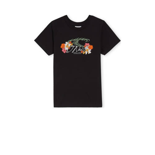 O'Neill T-shirt met printopdruk zwart Meisjes Katoen Ronde hals Printopdruk - 116