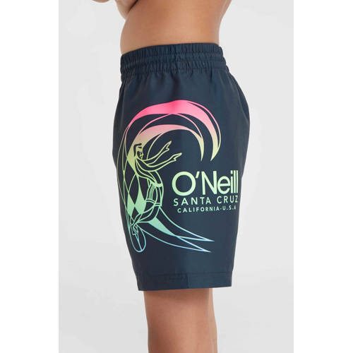 O'Neill zwemshort met printopdruk donkerblauw Jongens Polyester Effen 128