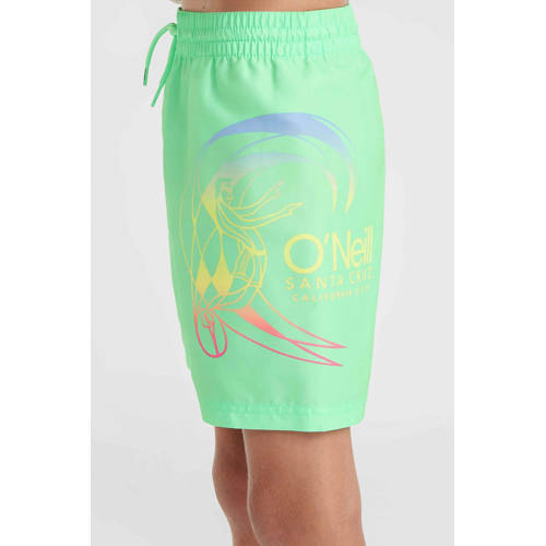 O'Neill zwemshort met printopdruk neon groen Jongens Polyester Effen 128