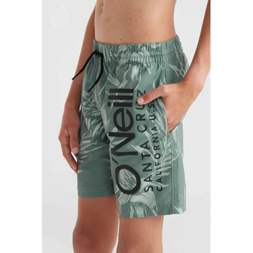 O'Neill zwemshort met logo donkergroen Jongens Polyester Logo 152