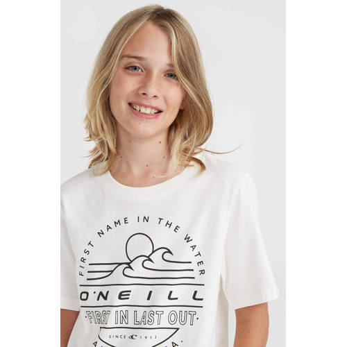 O'Neill T-shirt met printopdruk wit Jongens Katoen Ronde hals Printopdruk 128