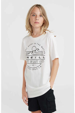 T-shirt met printopdruk wit
