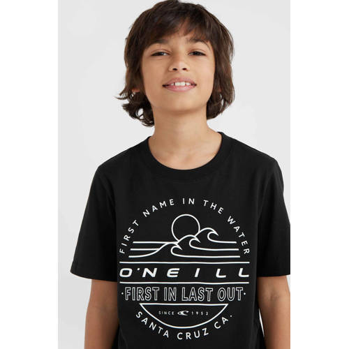 O'Neill T-shirt met printopdruk zwart Jongens Katoen Ronde hals Printopdruk 128