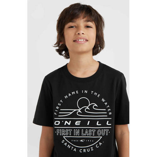 O'Neill T-shirt met printopdruk zwart Jongens Katoen Ronde hals Printopdruk 128