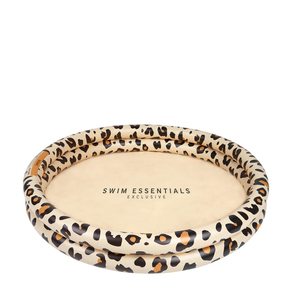 Swim Essentials Beige Leopard Printed Children's Pool 100 cm