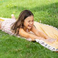 thumbnail: Swim Essentials Opblaasbare Waterglijbaan Beige Panterprint