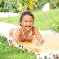 thumbnail: Swim Essentials Opblaasbare Waterglijbaan Beige Panterprint