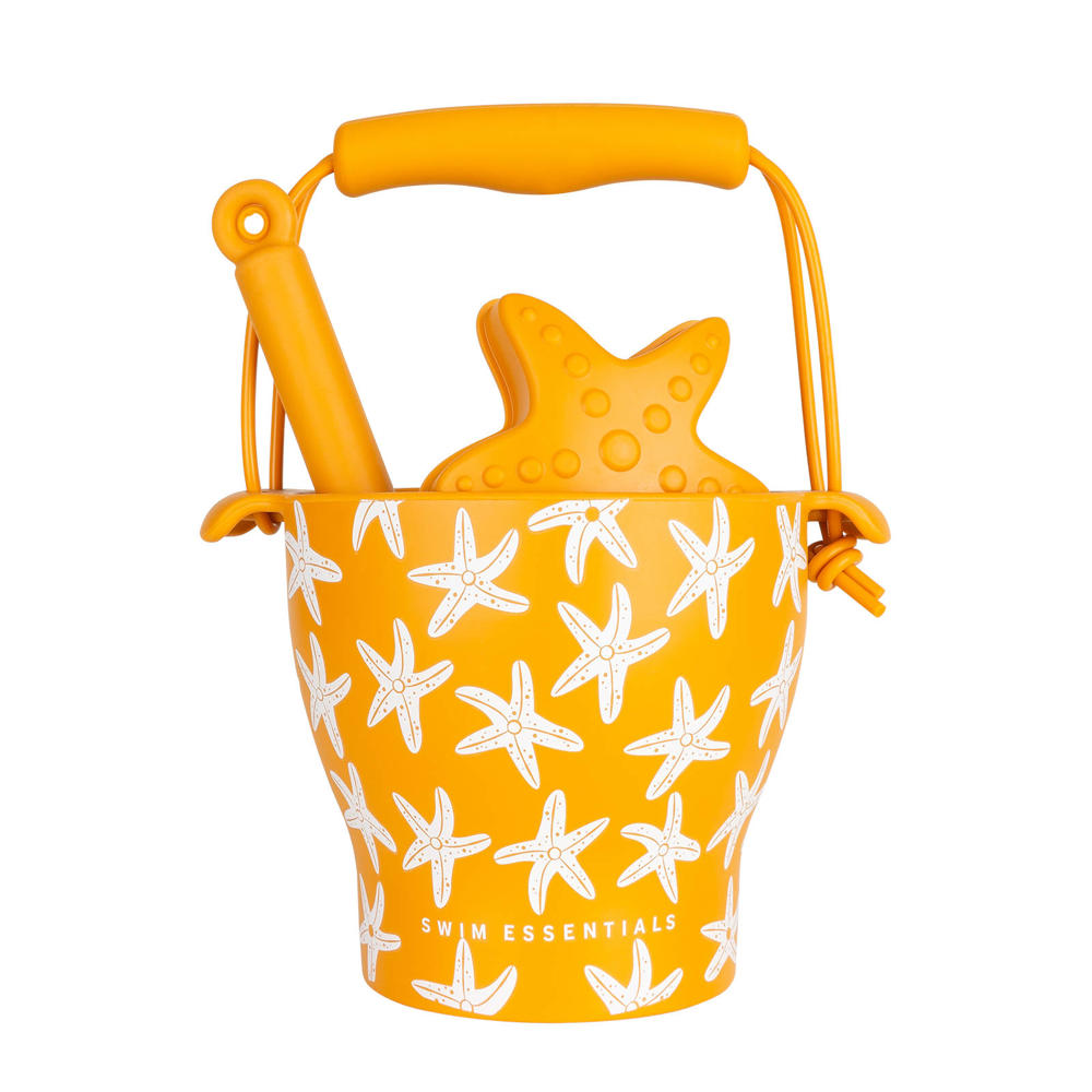 Swim Essentials zeester strand set met emmer, schep en drie vormen