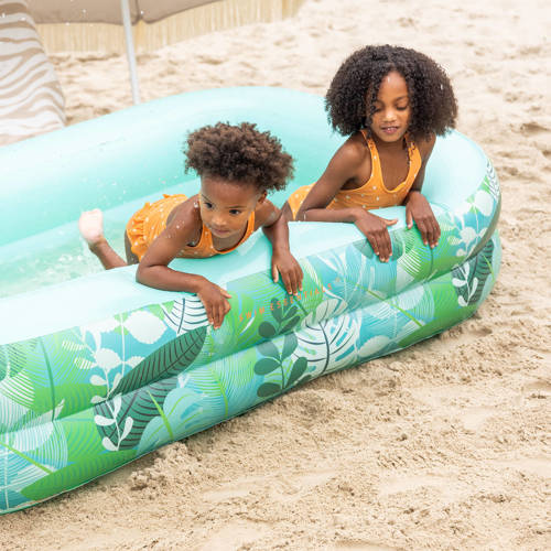 Swim Essentials Tropical Printed Paddling Pool 211cm Opblaasbaar zwembad Groen