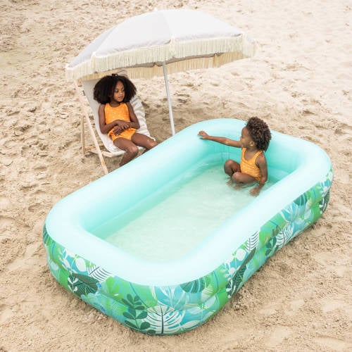 Swim Essentials Tropical Printed Paddling Pool 211cm Opblaasbaar zwembad Groen