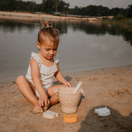 Swim Essentials panterprint strand set met emmer schep en drie vormen Waterspeelgoed