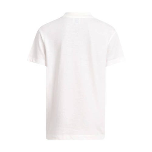 Shoeby T-shirt met printopdruk wit paars Meisjes Katoen Ronde hals Printopdruk 98 104