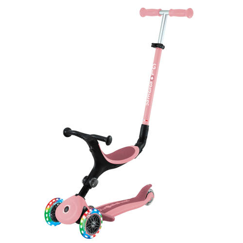 Globber Go Up Active Lights Pastel Pink Loopfiets Roze afbeelding