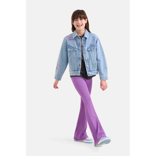Shoeby spijkerjas medium blue denim Blauw Meisjes Katoen Klassieke kraag 98 110