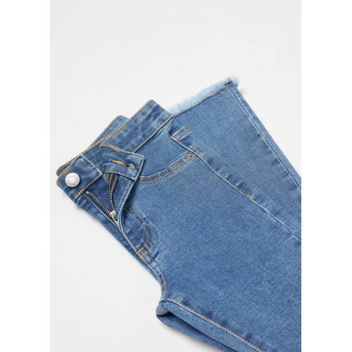 Mango Kids high waist flared jeans medium blue denim Blauw Meisjes Stretchdenim 152