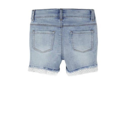 name it MINI slim fit denim short NMFSALLI medium blue denim Korte broek Blauw Meisjes Stretchdenim 92