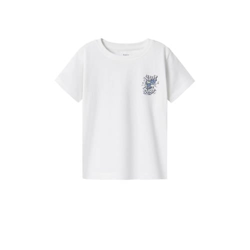 NAME IT MINI baby T-shirt NMMVELIX met backprint wit Jongens Katoen Ronde hals - 104
