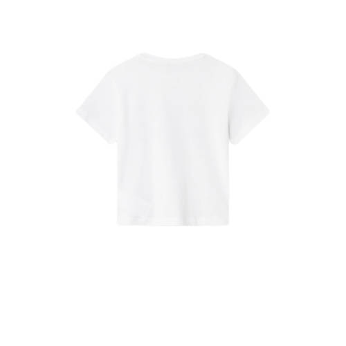 name it MINI T-shirt NMMVAGNO met printopdruk wit Jongens Katoen Ronde hals 80
