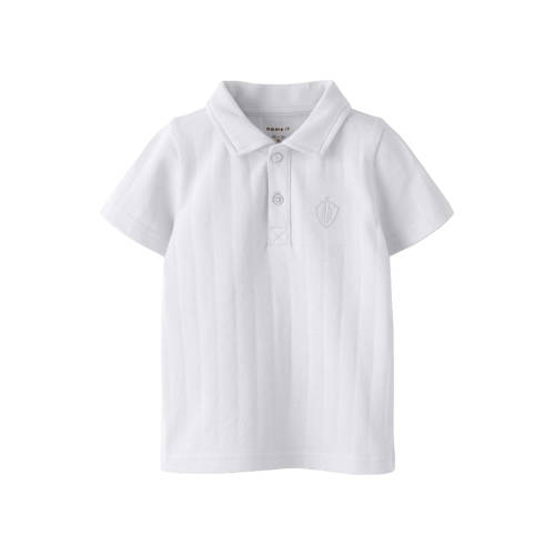 NAME IT MINI polo NMMFEN wit Jongens Katoen Polokraag Effen - maat 110 afbeelding