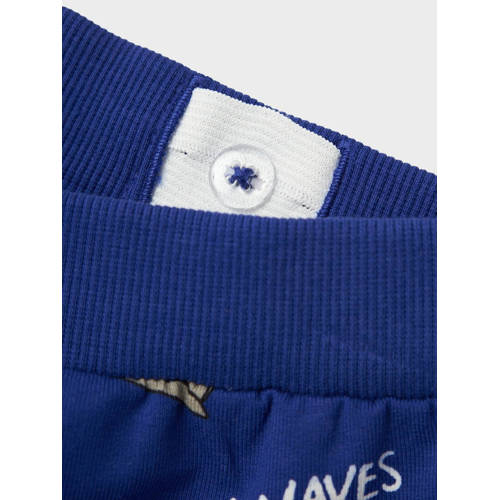 name it MINI sweatshort NMMFREJ met all over print hardblauw multicolor Korte broek 80