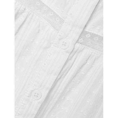 name it KIDS blouse NKFFATIDIA wit Meisjes Katoen Ronde hals Effen 116