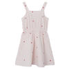 NAME IT KIDS jurk NKFFAHEART met hartjes en open detail lichtroze/wit