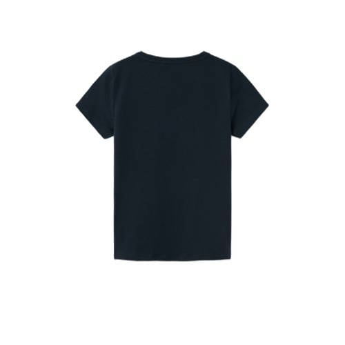 name it KIDS T-shirt NKFVIX met printopdruk donkerblauw Meisjes Stretchkatoen Ronde hals 116