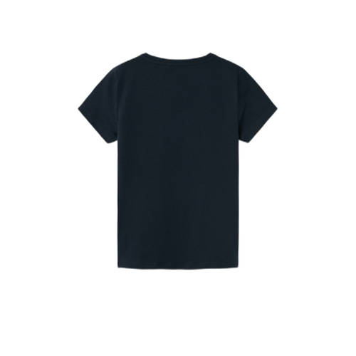 Name it KIDS T-shirt NKFVIX met printopdruk donkerblauw Meisjes Stretchkatoen Ronde hals 122 128