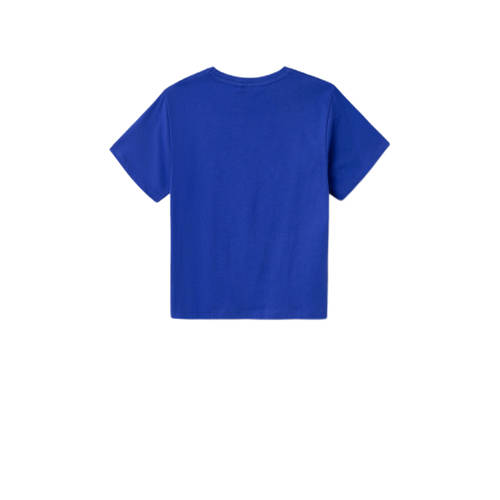 Name it KIDS T-shirt NKMVAGNO met printopdruk hardblauw Jongens Katoen Ronde hals 122 128