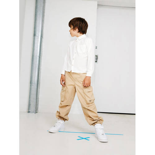 name it KIDS overhemd NKMFAHER offwhite Wit Jongens Viscose Klassieke kraag 116