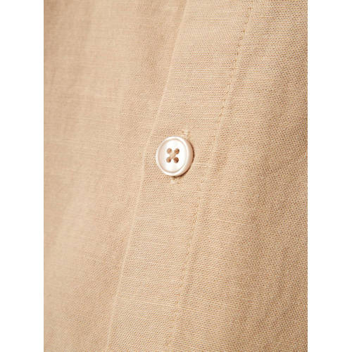 Name it KIDS overhemd NKMFAHER lichtbruin Jongens Viscose Klassieke kraag 122 128