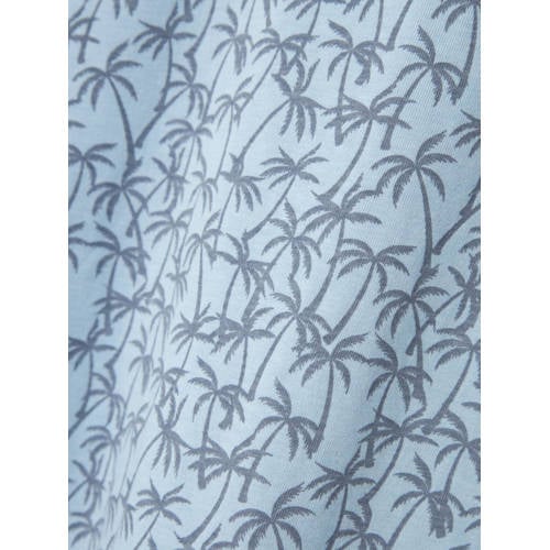 name it KIDS T-shirt NKMVALTHER met all over print blauw Jongens Katoen Ronde hals 116