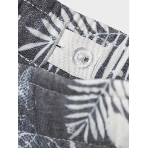 name it KIDS casual short NKMFARVEL met all over print donkerblauw wit Korte broek Jongens Katoen 128