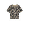NAME IT KIDS T-shirt NKMVALTHER met all over print beige/zwart