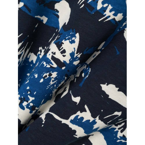 name it KIDS T-shirt NKMZANULLE met all over print donkerblauw blauw Jongens Katoen Ronde hals 116