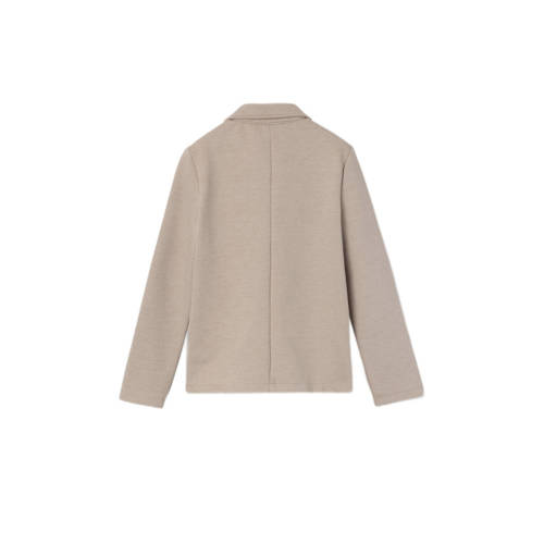 name it KIDS colbert NKMFLENOVO zand Beige Jongens Sweat Reverskraag Effen 116