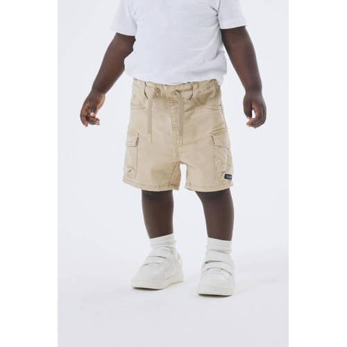 name it MINI loose fit cargo short NMMBEN beige Korte broek Jongens Stretchkatoen 80