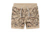 NAME IT MINI regular fit sweatshort NMMVERMO met all over print zand/zwart