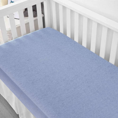 NOUS Kids ledikant hoeslaken jersey 60x120 lichtblauw Effen 60*120