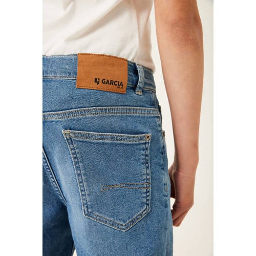 Garcia tapered fit jeans Dalino medium used Blauw Jongens Denim Effen 152