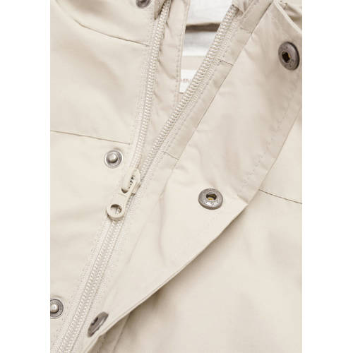 Mango Kids zomerjas beige Meisjes Polyamide Capuchon Effen 110
