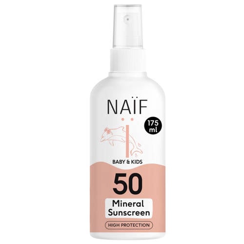 NAÏF Baby & Kids 175 ml minerale zonnebrandspray factor 50 afbeelding