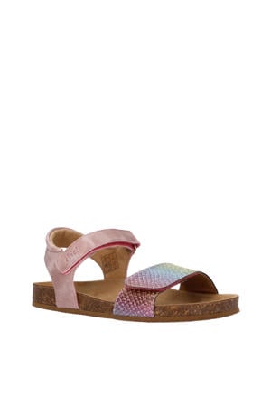 leren sandalen roze