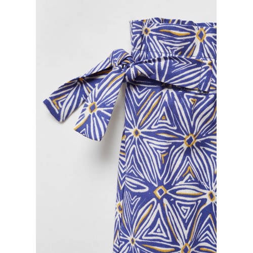 Mango Kids broek met all over print paars Meisjes Katoen All over print 140